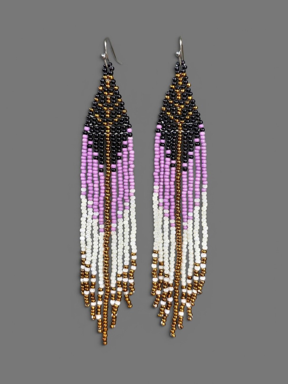 Empress Boho Fringe Beaded Earrings Handmade Jewelry